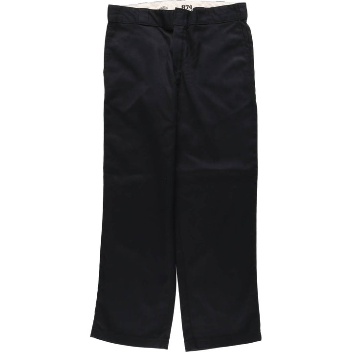 Dickies 874 FLEX ORIGINAL FIT Work Pants, Men's, Size 34 (approx.) polyester black type Vintage Second Hand