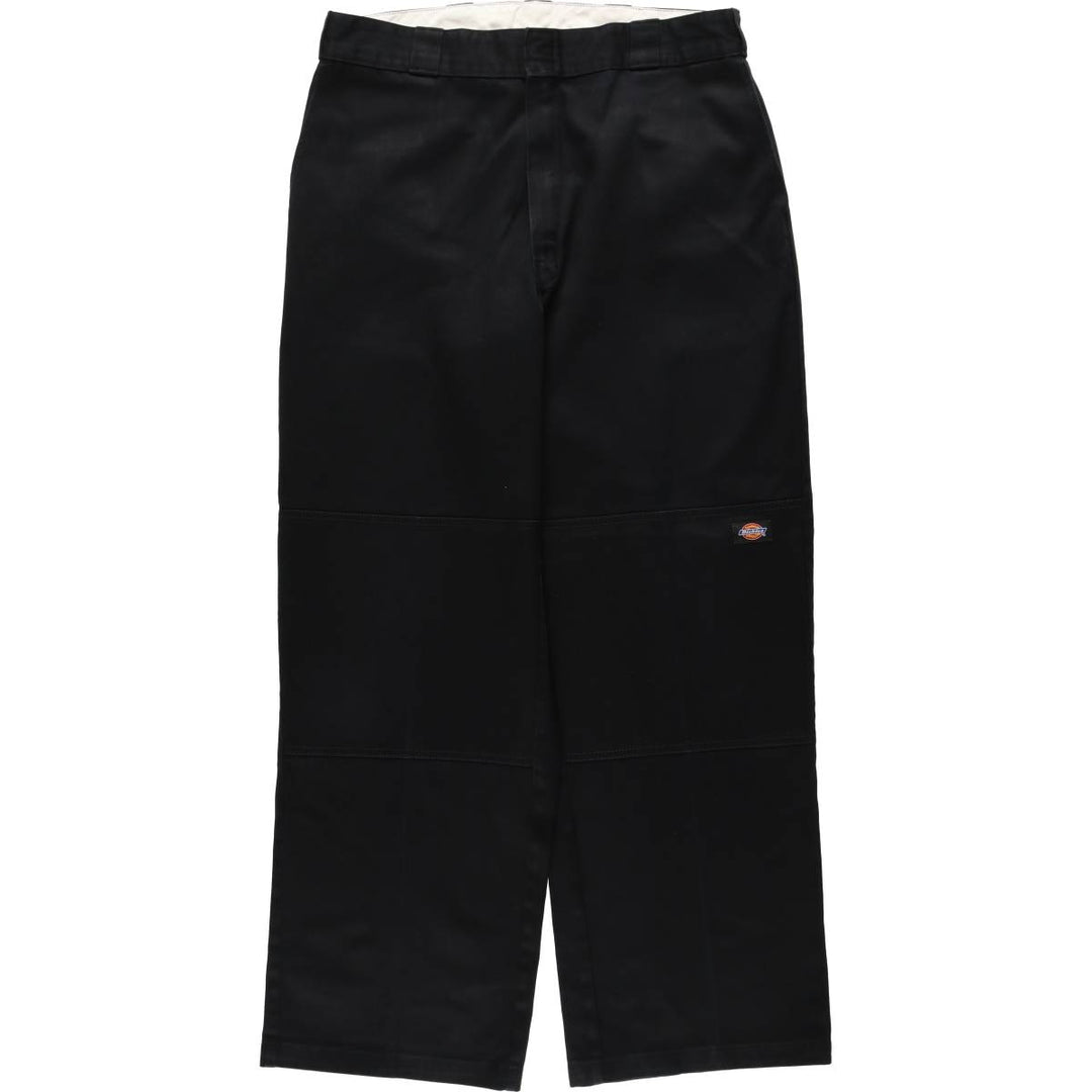 2000s-era Dickies work pants, men's size W36 (approx.) polyester black type Vintage Second Hand