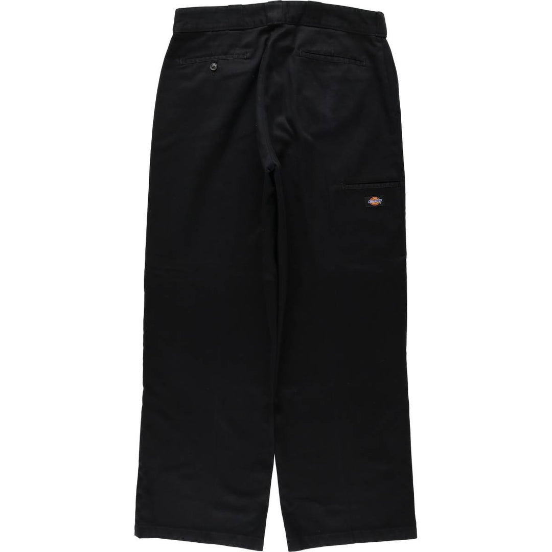 2000s-era Dickies work pants, men's size W36 (approx.) polyester black type Vintage Second Hand