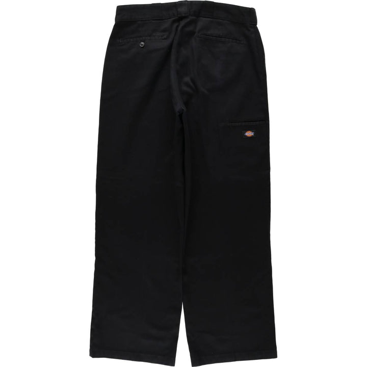 2000s-era Dickies work pants, men's size W36 (approx.) polyester black type Vintage Second Hand