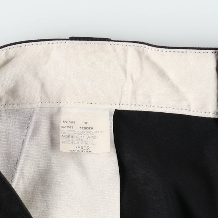 2000s-era Dickies work pants, men's size W36 (approx.) polyester black type Vintage Second Hand