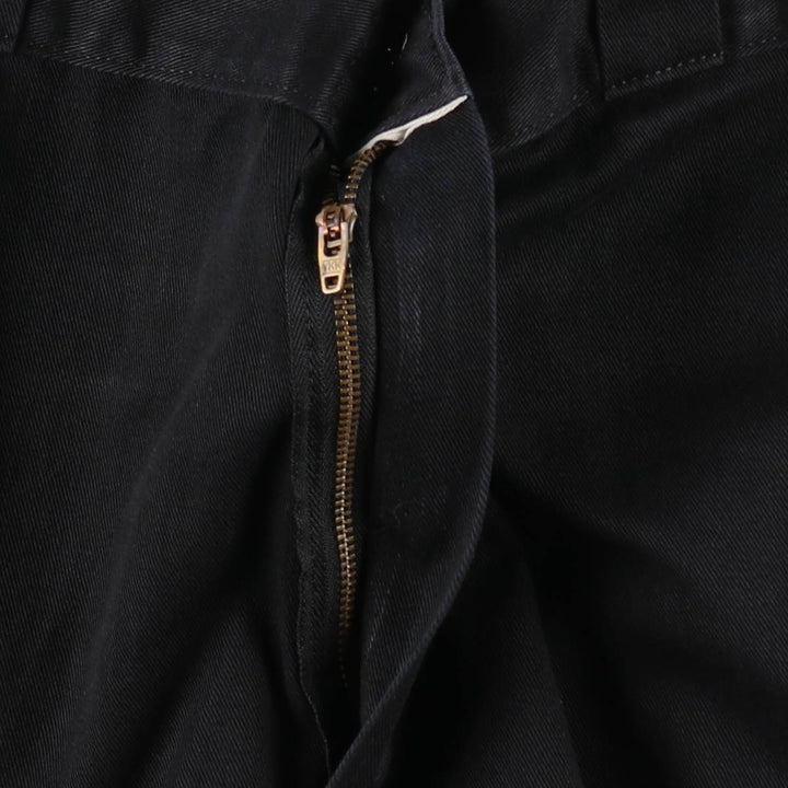 2000s-era Dickies work pants, men's size W36 (approx.) polyester black type Vintage Second Hand