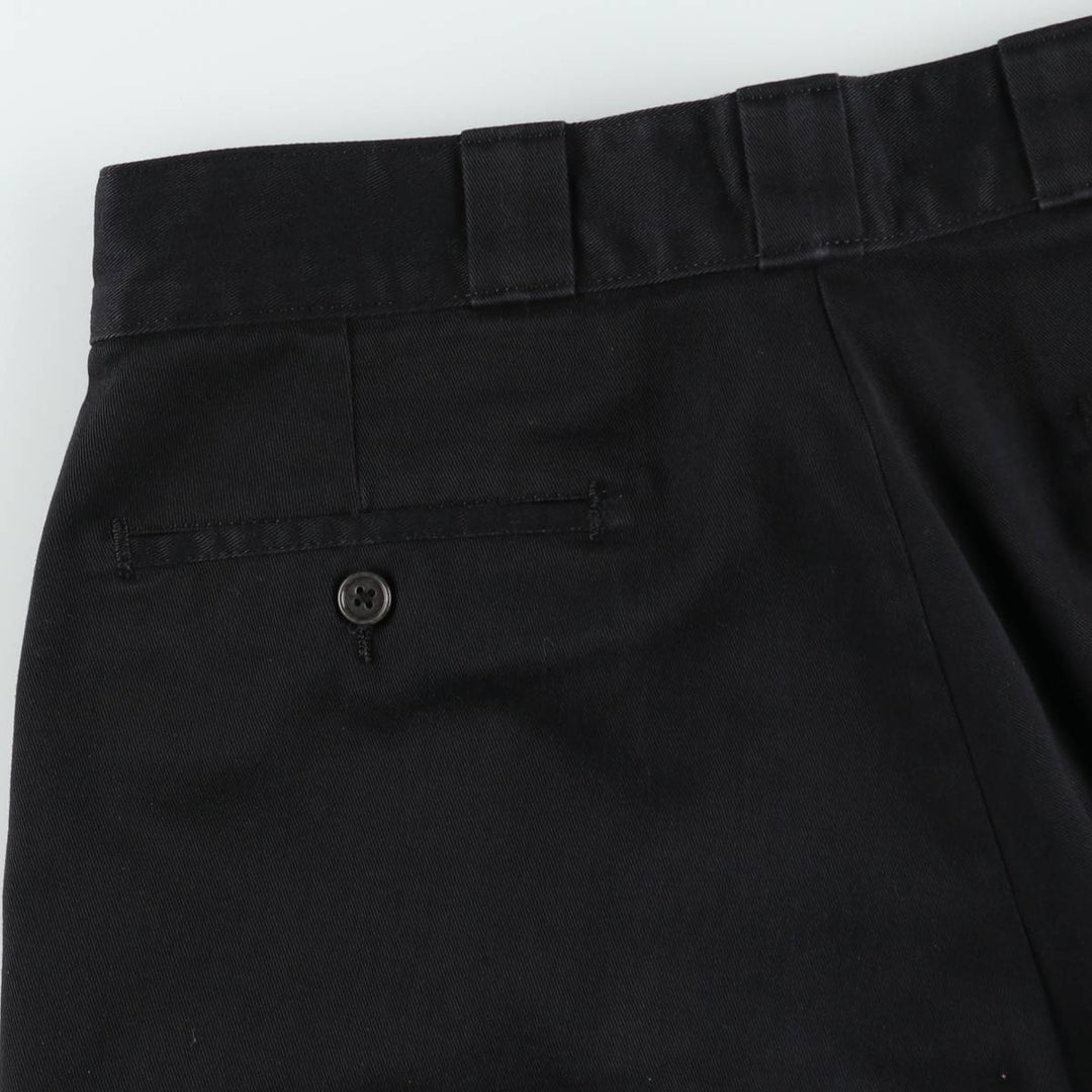 2000s-era Dickies work pants, men's size W36 (approx.) polyester black type Vintage Second Hand