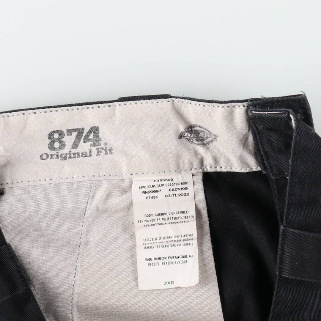 Dickies 874 Original Fit Work Pants, Men's, Size W31 cotton black type Vintage Second Hand