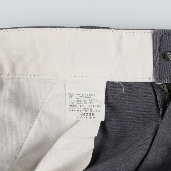 Dickies Work Pants Men's W34 polyester gray type Vintage Second Hand