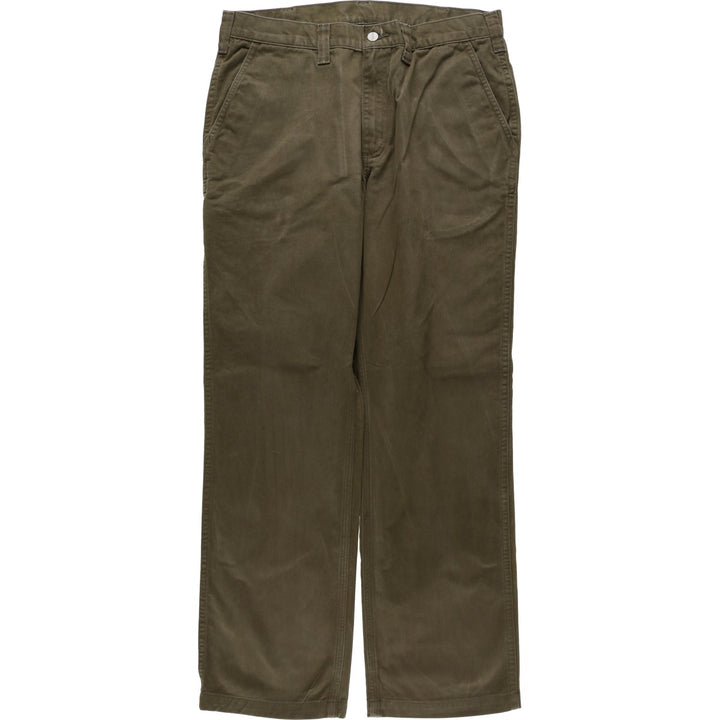 Carhartt Relaxed Fit Work Pants, Men's W35 (approx.) cotton Khaki type Vintage Second Hand