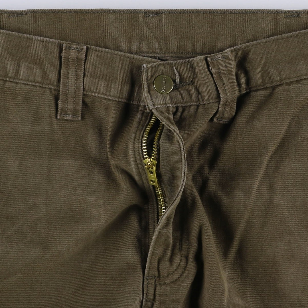 Carhartt Relaxed Fit Work Pants, Men's W35 (approx.) cotton Khaki type Vintage Second Hand