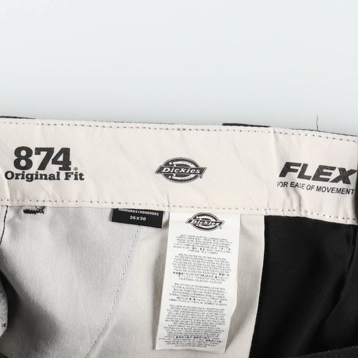 Dickies 874 Flex Original Fit Work Pants, Men's, Size 35 polyester black type Vintage Second Hand
