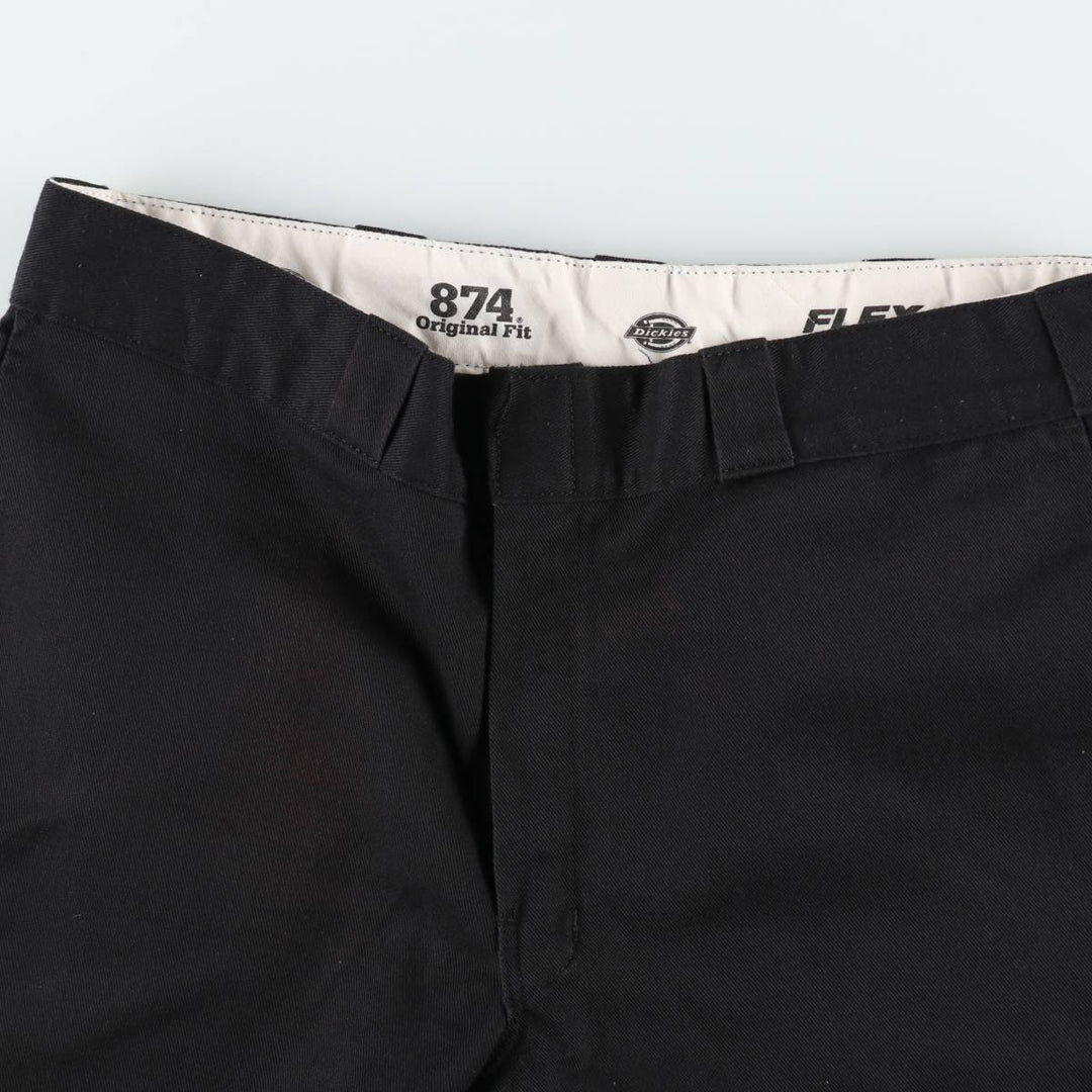 Dickies 874 Flex Original Fit Work Pants, Men's, Size 35 polyester black type Vintage Second Hand