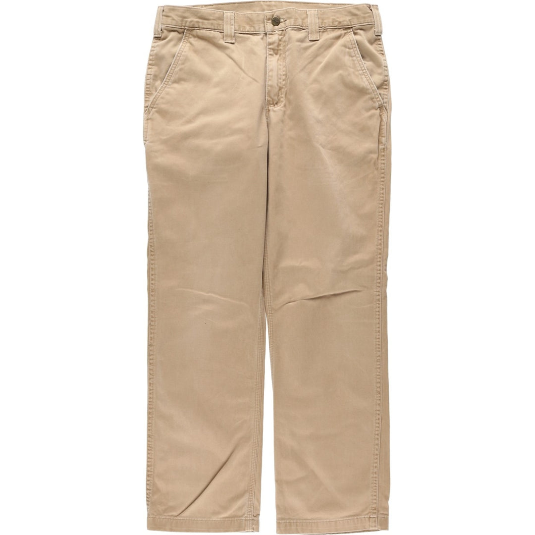 Carhartt Relaxed Fit Work Pants, Men's W35 (approx.) cotton Beige type Vintage Second Hand