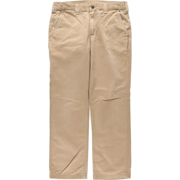 Carhartt Relaxed Fit Work Pants, Men's W35 (approx.) cotton Beige type Vintage Second Hand
