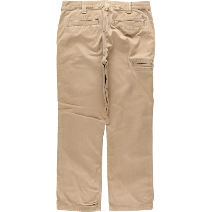 Carhartt Relaxed Fit Work Pants, Men's W35 (approx.) cotton Beige type Vintage Second Hand
