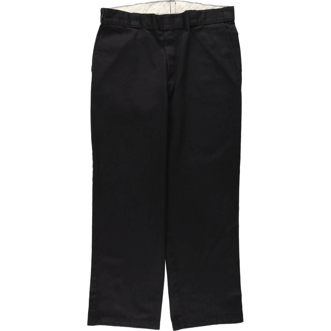 Dickies Work Pants Men's W37 polyester black type Vintage Second Hand