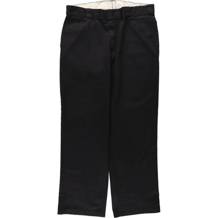Dickies Work Pants Men's W37 polyester black type Vintage Second Hand