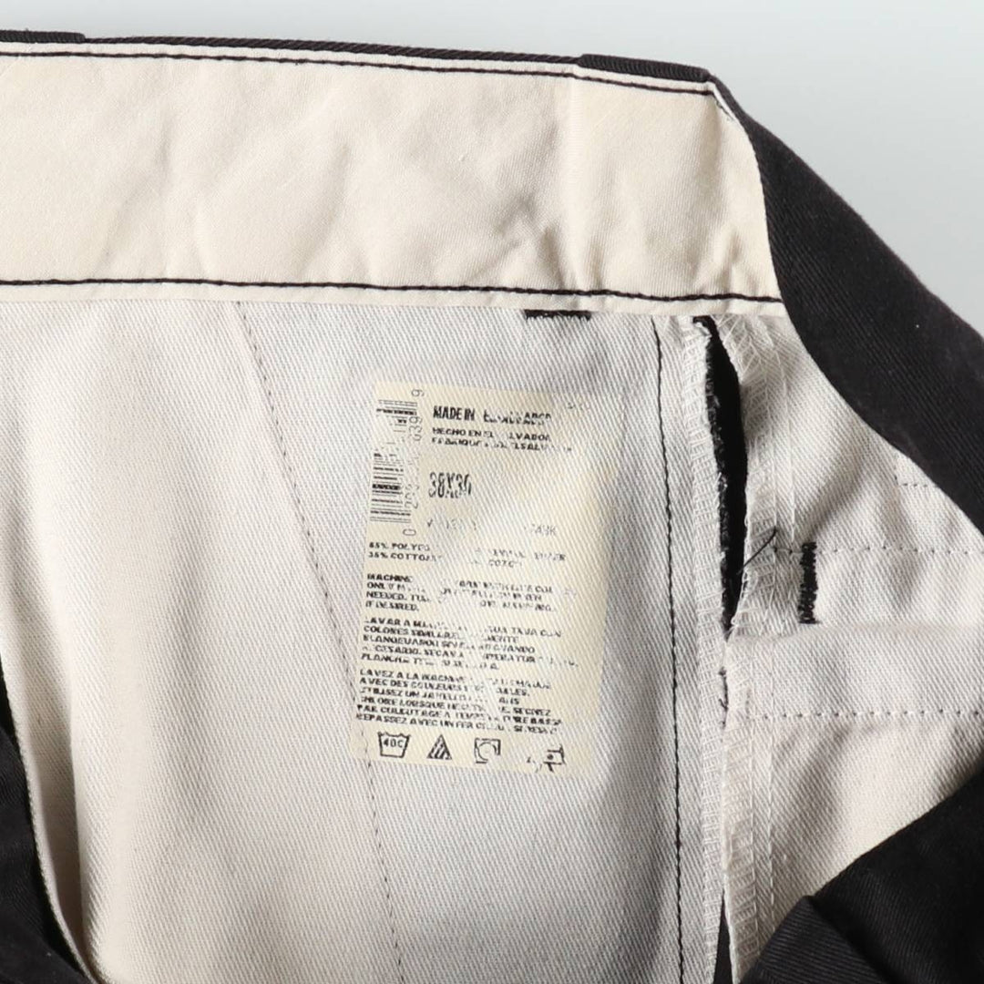 Dickies Work Pants Men's W37 polyester black type Vintage Second Hand