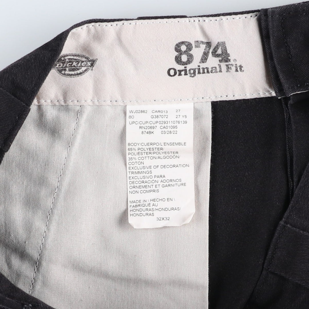 Dickies 874 Original Fit Work Pants for Men, W32 equivalent polyester black type Vintage Second Hand