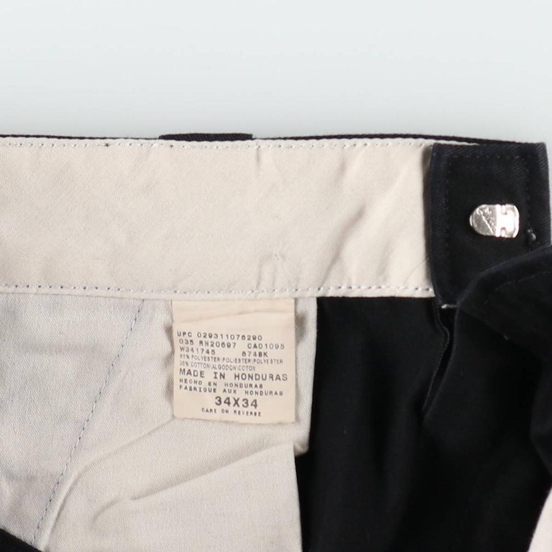 Dickies Work Pants Men's W34 cotton black type Vintage Second Hand