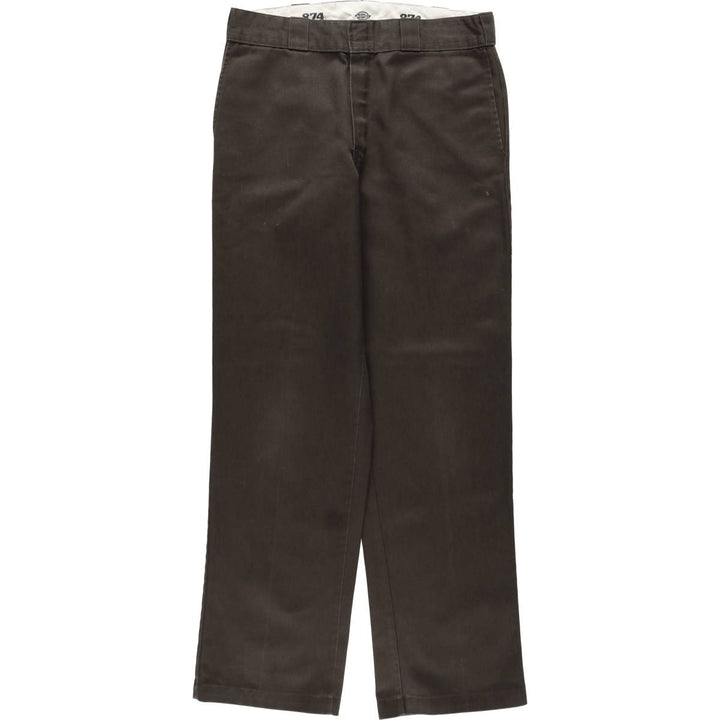 Dickies 874 Original Fit Work Pants, Men's, Size W33 cotton brown type Vintage Second Hand