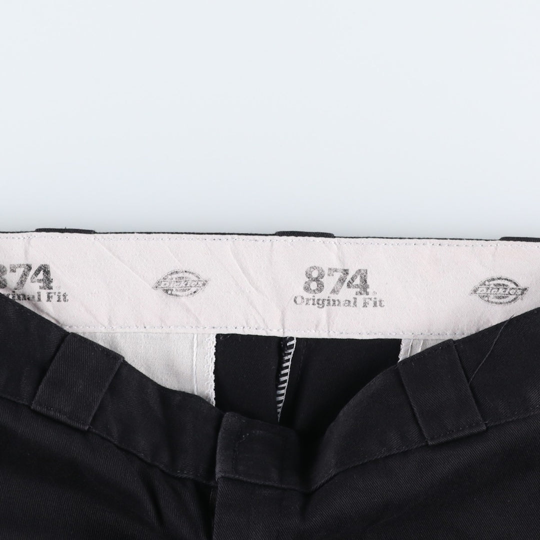 Dickies 874 Original Fit Work Pants, Men's, Size W34 polyester black type Vintage Second Hand