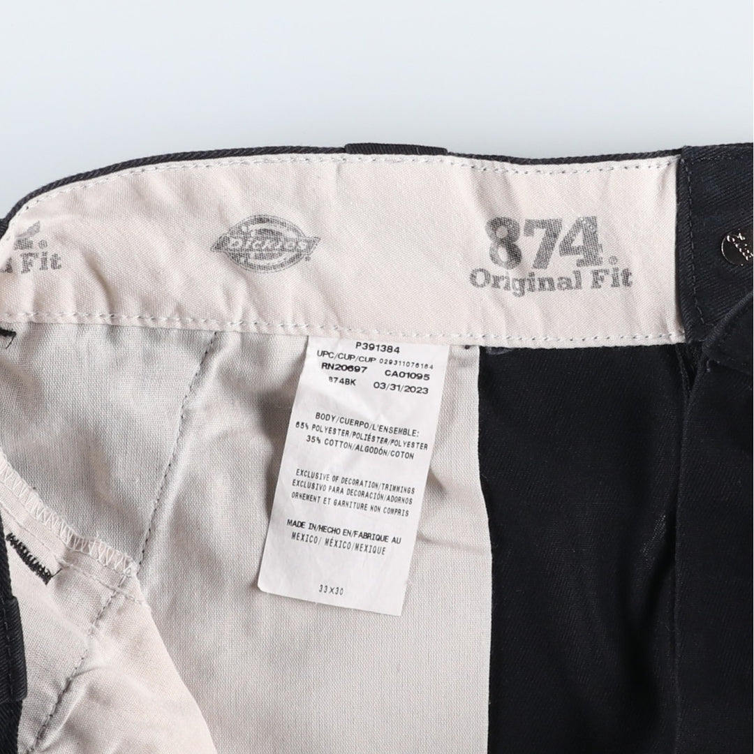 Dickies 874 Original Fit Work Pants for Men, W32 equivalent polyester black type Vintage Second Hand