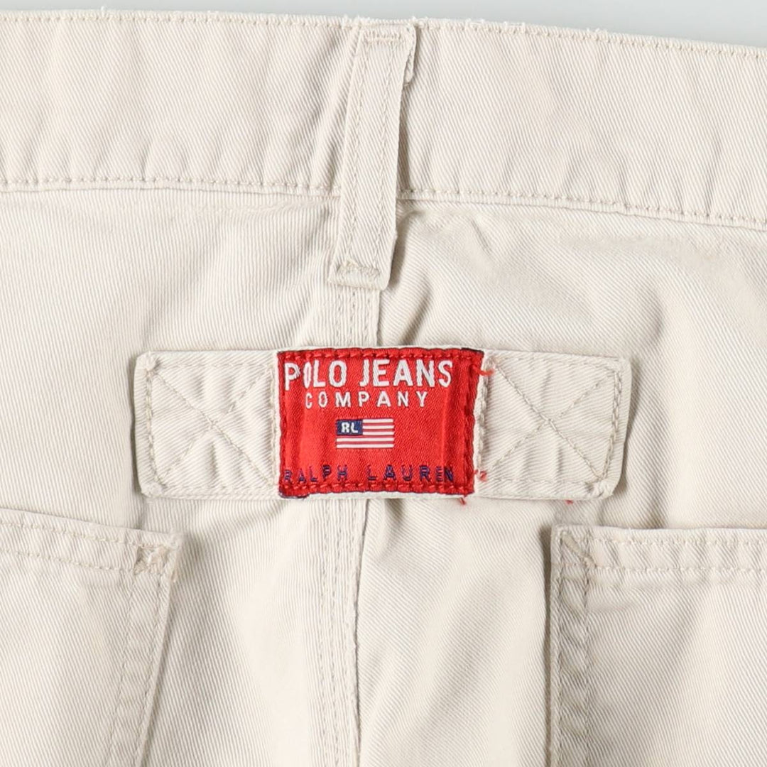 2000'S Ralph Lauren POLO JEANS COMPANY Painter Pants, Men's W33 (approx.) cotton Beige type Vintage Second Hand