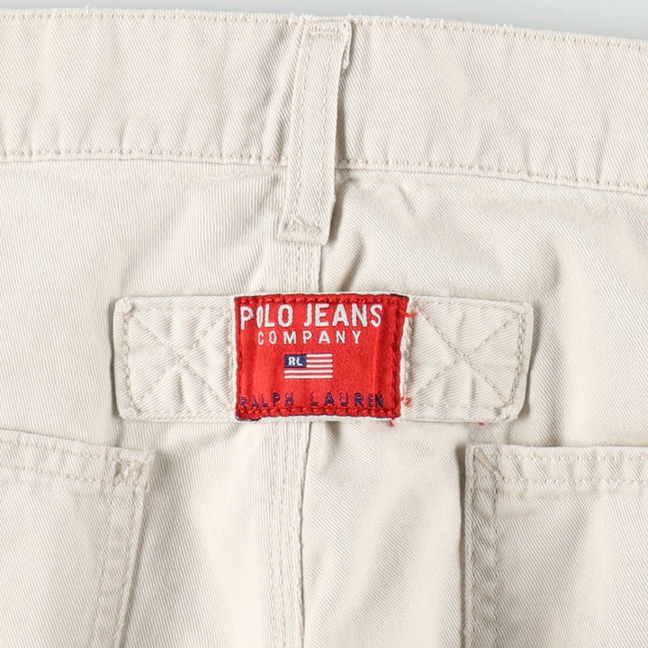 2000'S Ralph Lauren POLO JEANS COMPANY Painter Pants, Men's W33 (approx.) cotton Beige type Vintage Second Hand