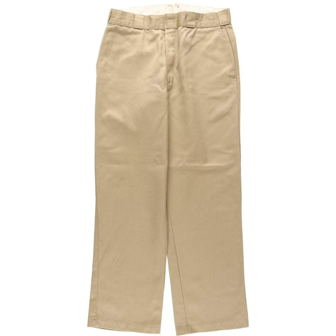 90'S Dickies Work Pants Made in USA Men's W34 Vintage polyester Beige type Vintage Second Hand