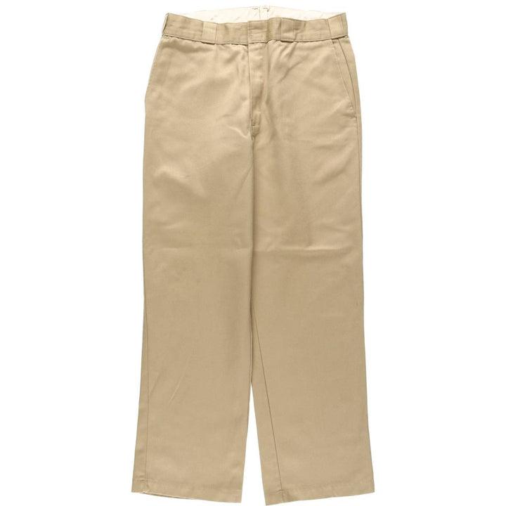 90'S Dickies Work Pants Made in USA Men's W34 Vintage polyester Beige type Vintage Second Hand