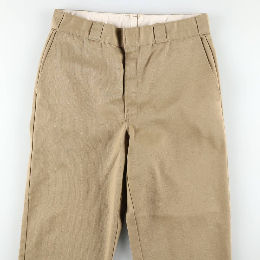 90'S Dickies Work Pants Made in USA Men's W34 Vintage polyester Beige type Vintage Second Hand