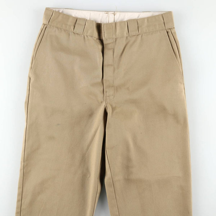 90'S Dickies Work Pants Made in USA Men's W34 Vintage polyester Beige type Vintage Second Hand