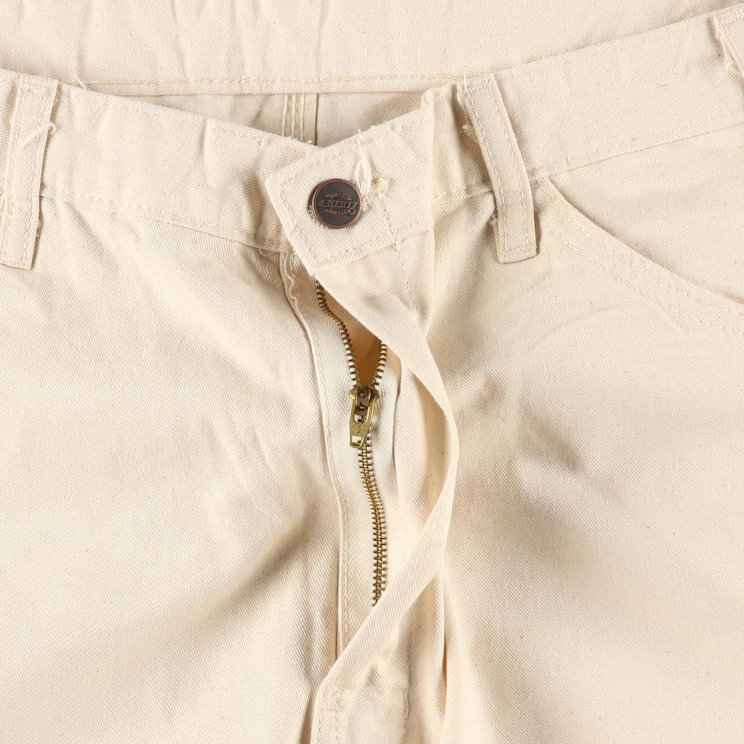 Dickies off-white painter pants, men's size W34 (approx.) cotton unbleached Vintage Second Hand