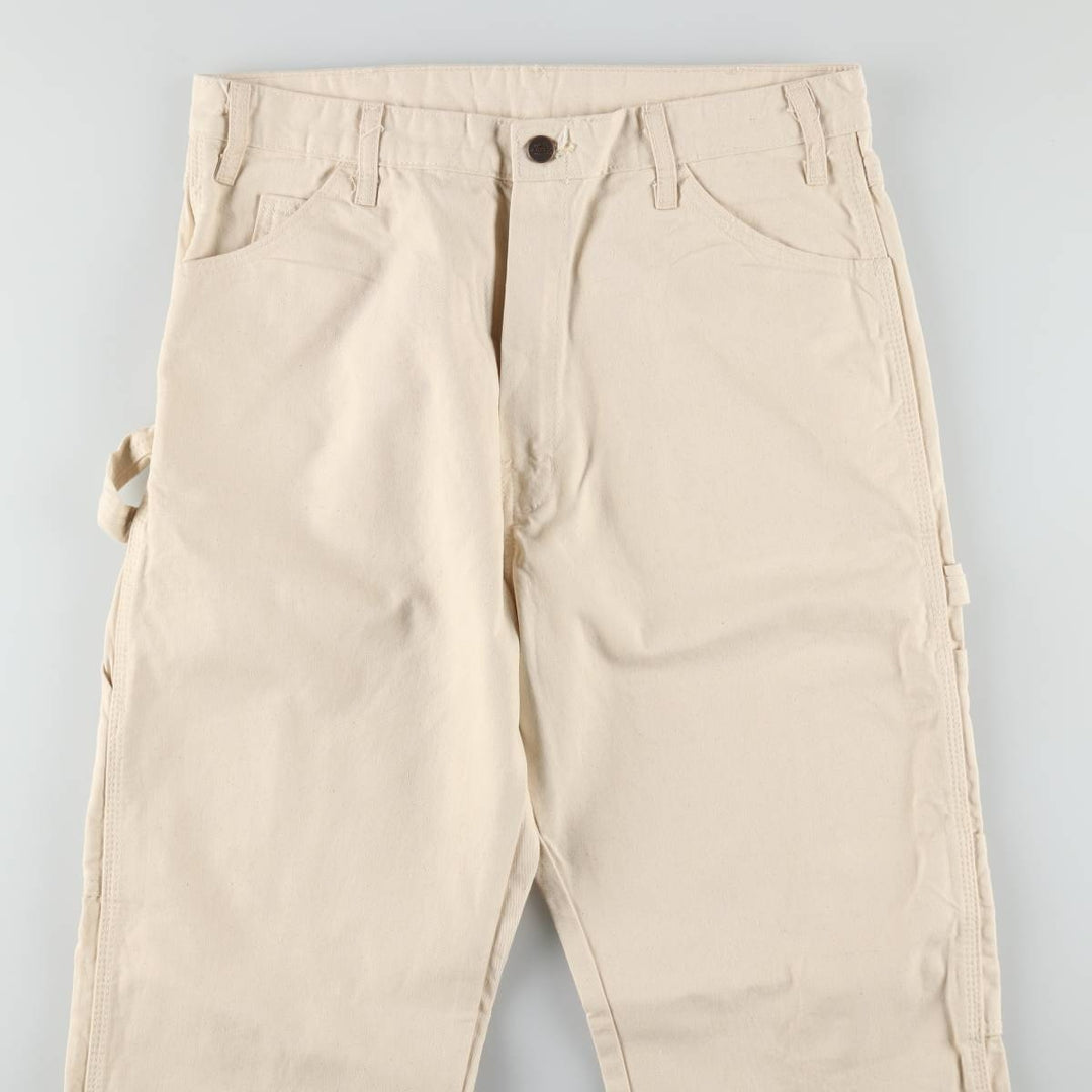 Dickies off-white painter pants, men's size W34 (approx.) cotton unbleached Vintage Second Hand