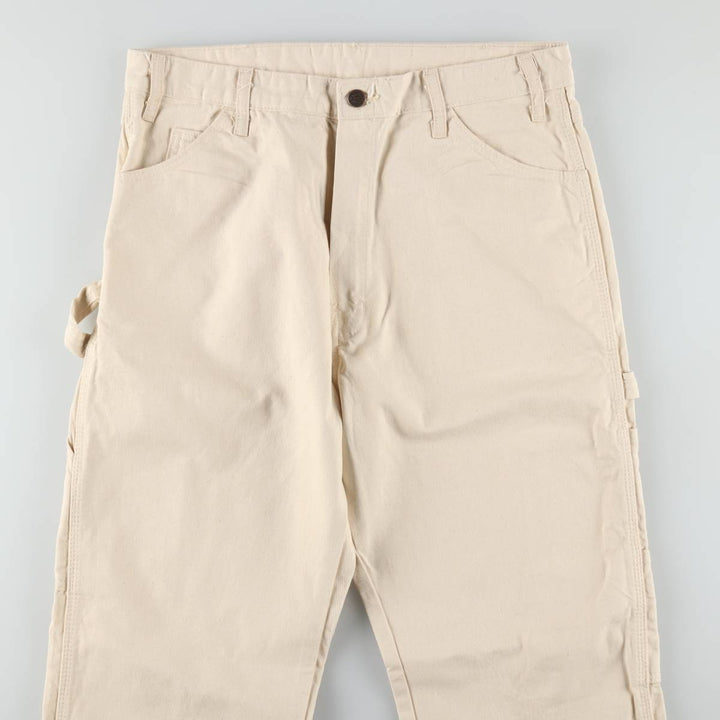 Dickies off-white painter pants, men's size W34 (approx.) cotton unbleached Vintage Second Hand
