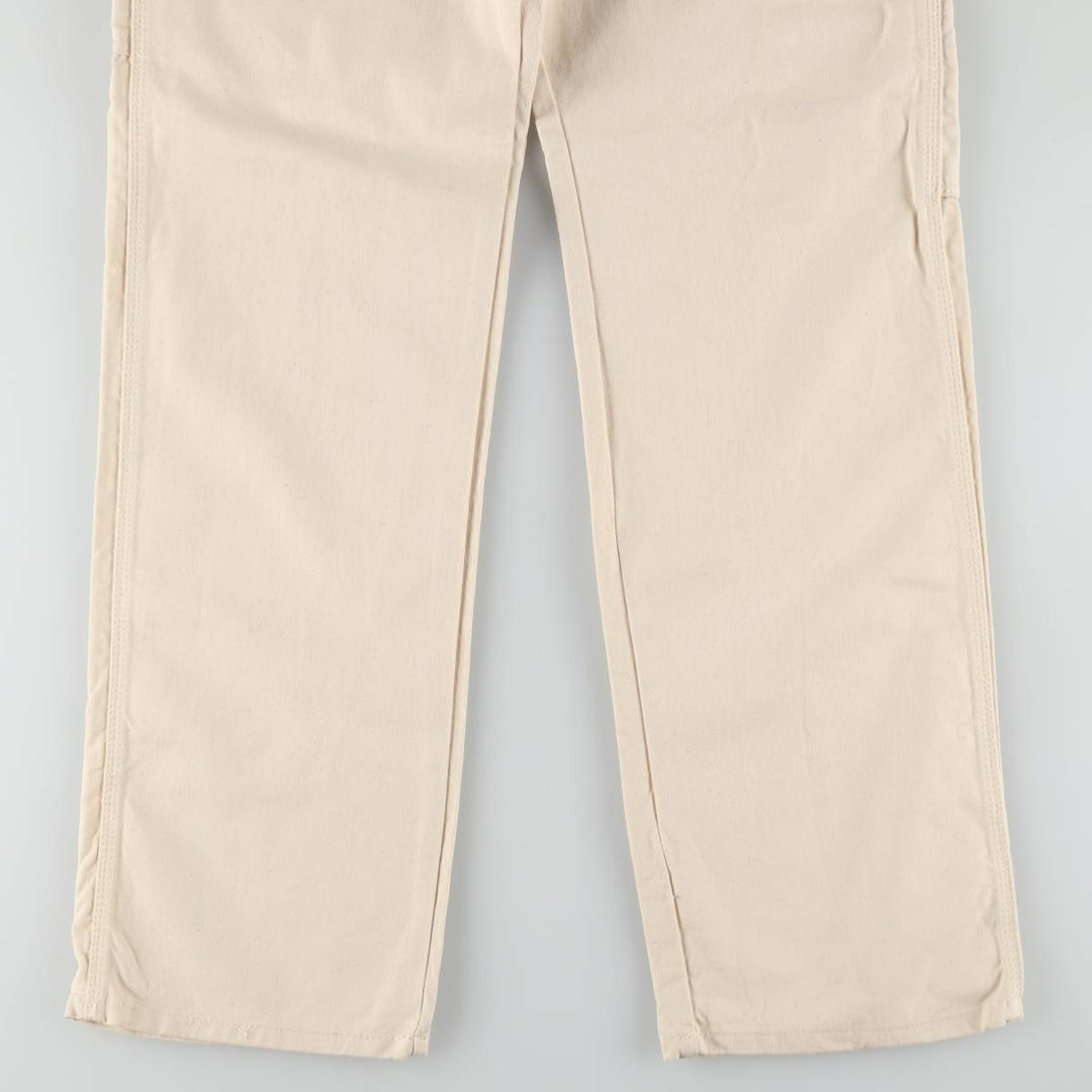 Dickies off-white painter pants, men's size W34 (approx.) cotton unbleached Vintage Second Hand