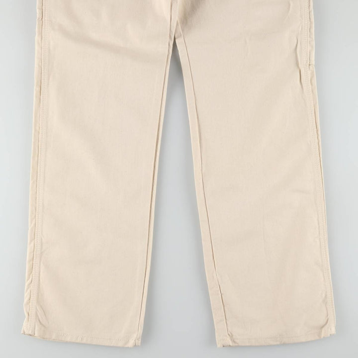 Dickies off-white painter pants, men's size W34 (approx.) cotton unbleached Vintage Second Hand