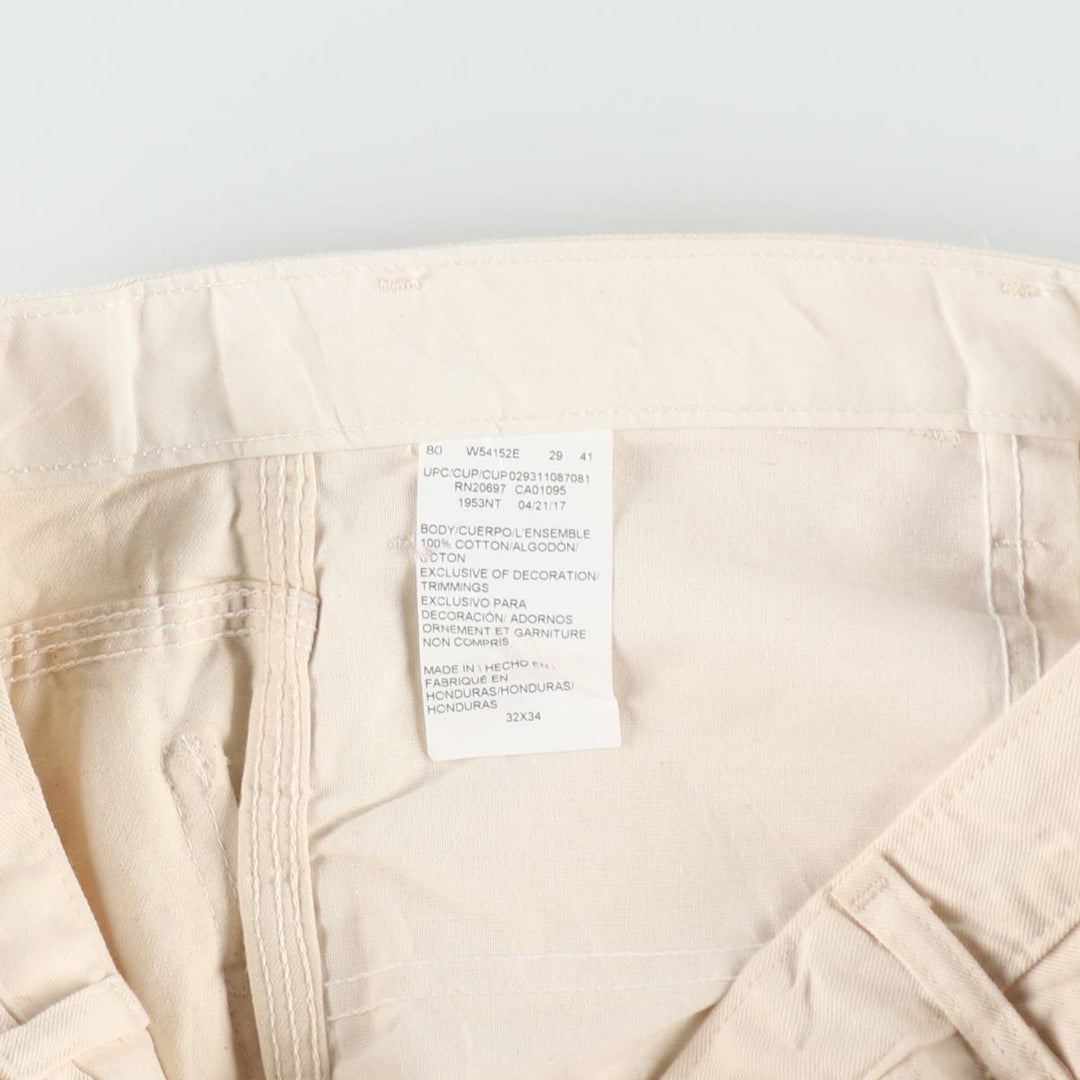 Dickies off-white painter pants, men's size W33 (approx.) cotton unbleached Vintage Second Hand