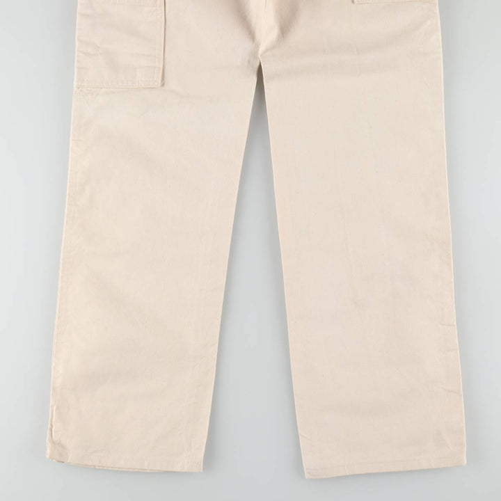 Dickies off-white painter pants, men's size W33 (approx.) cotton unbleached Vintage Second Hand