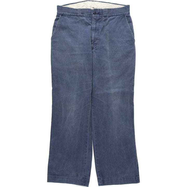 1980'S Carhartt 100th Anniversary Model Work Pants, Made in USA, Men's Size W34 (approx.), Vintage cotton navy blue type Vintage Second Hand
