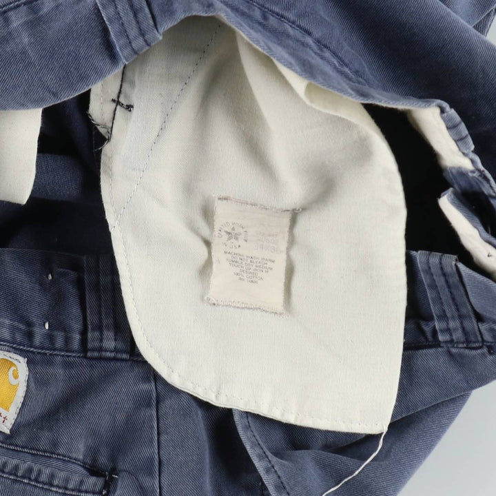 1980'S Carhartt 100th Anniversary Model Work Pants, Made in USA, Men's Size W34 (approx.), Vintage cotton navy blue type Vintage Second Hand