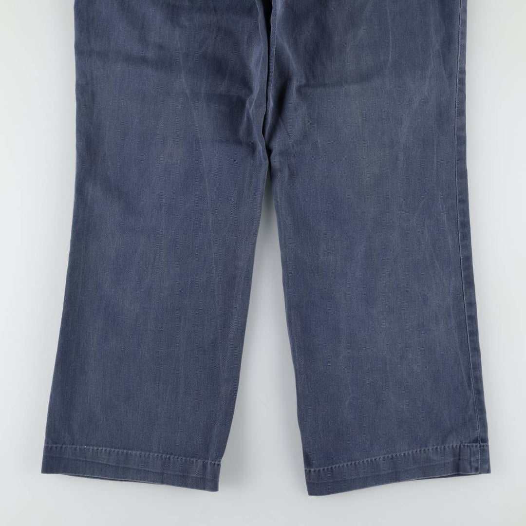 1980'S Carhartt 100th Anniversary Model Work Pants, Made in USA, Men's Size W34 (approx.), Vintage cotton navy blue type Vintage Second Hand