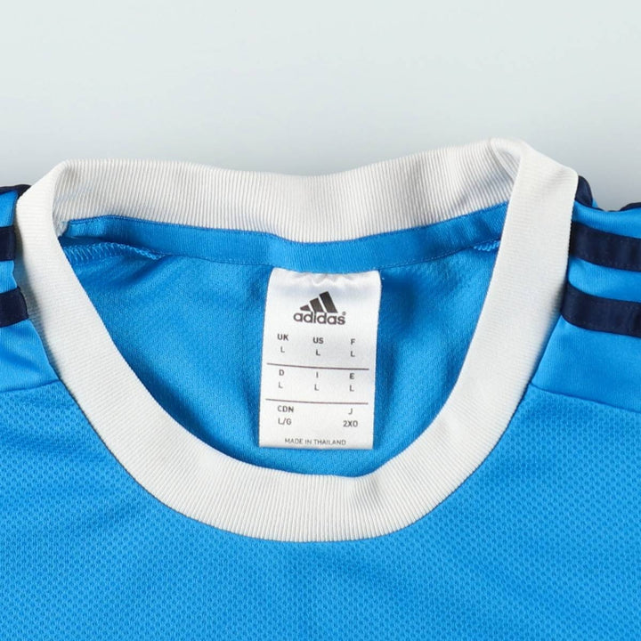 Adidas CLIMALITE Game Shirt, Women's Size L (approx.) polyester Blue type light blue Vintage Second Hand
