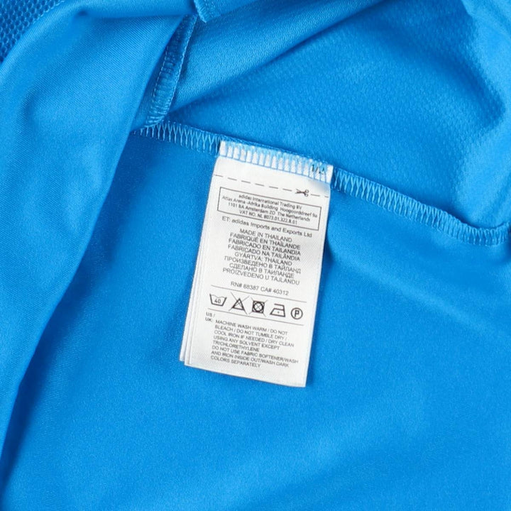 Adidas CLIMALITE Game Shirt, Women's Size L (approx.) polyester Blue type light blue Vintage Second Hand