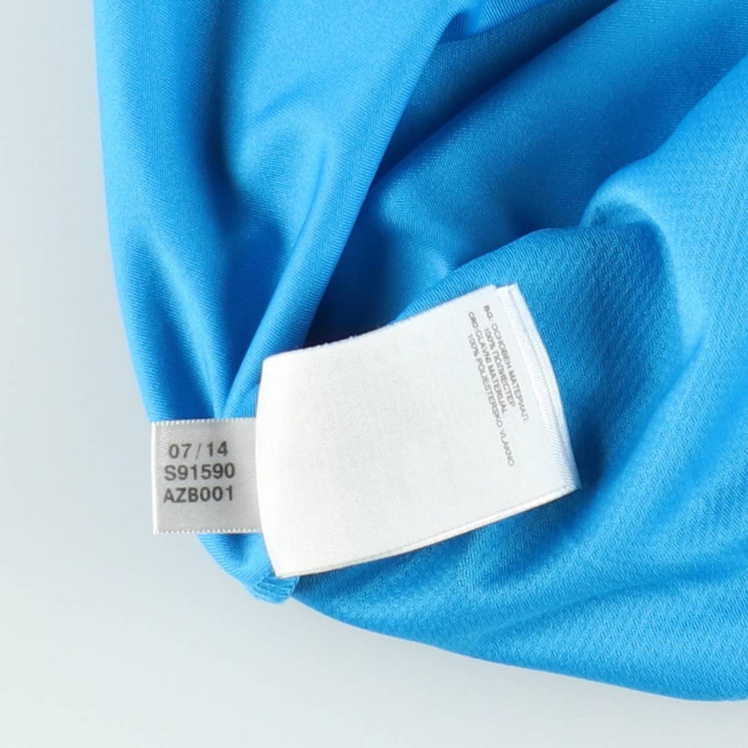 Adidas CLIMALITE Game Shirt, Women's Size L (approx.) polyester Blue type light blue Vintage Second Hand