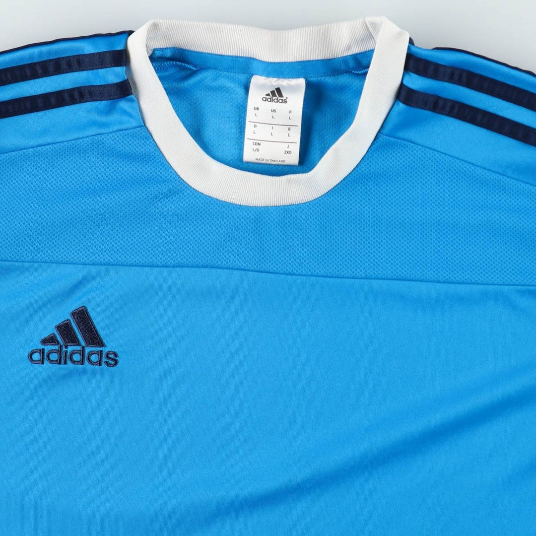 Adidas CLIMALITE Game Shirt, Women's Size L (approx.) polyester Blue type light blue Vintage Second Hand