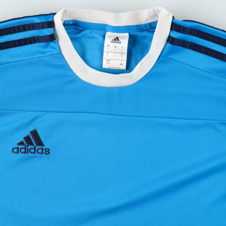 Adidas CLIMALITE Game Shirt, Women's Size L (approx.) polyester Blue type light blue Vintage Second Hand
