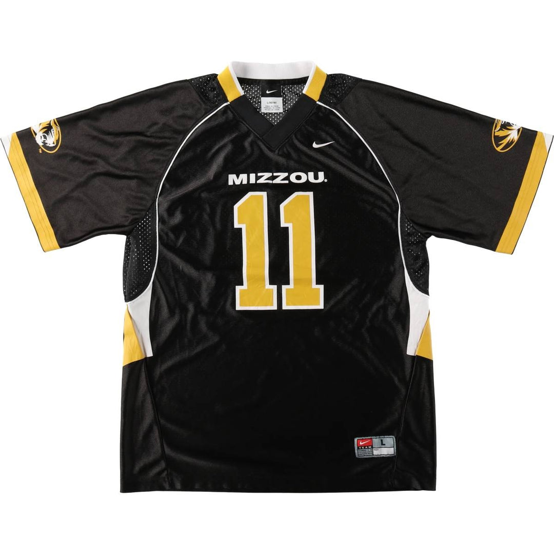 Nike V-neck Mesh College Game Shirt Football Shirt Women's Size M (approx.) polyester black type Vintage Second Hand