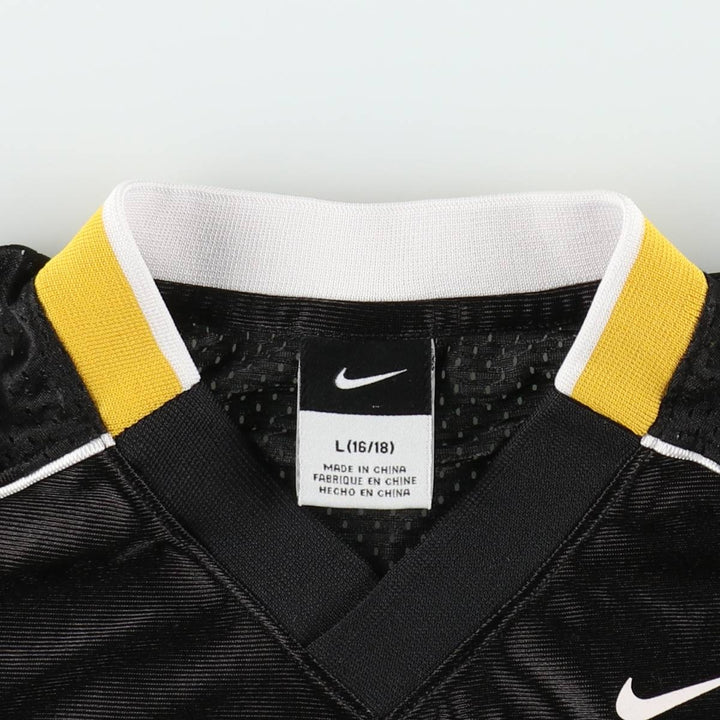 Nike V-neck Mesh College Game Shirt Football Shirt Women's Size M (approx.) polyester black type Vintage Second Hand