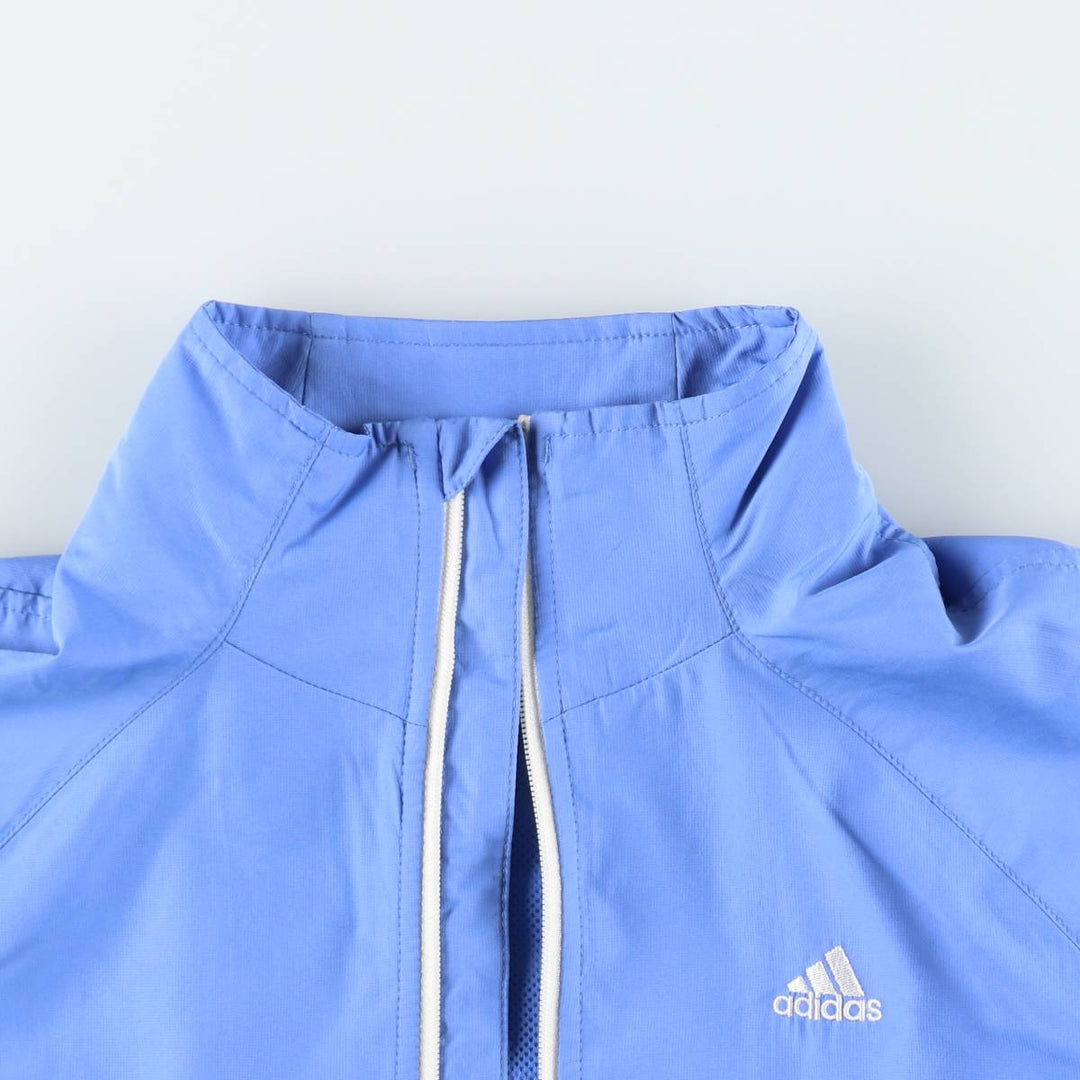 Adidas windbreaker, women's size M (approx.) polyester blue type Vintage Second Hand