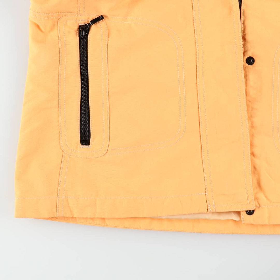 Eddie Bauer Mountain Parka Shell Jacket, Women's Size M (approx.) Nylon orange type Vintage Second Hand
