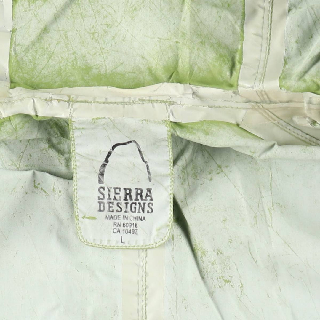 Sierra Designs Mountain Parka Shell Jacket, Women's Size L (approx.) Nylon green type yellow green Vintage Second Hand